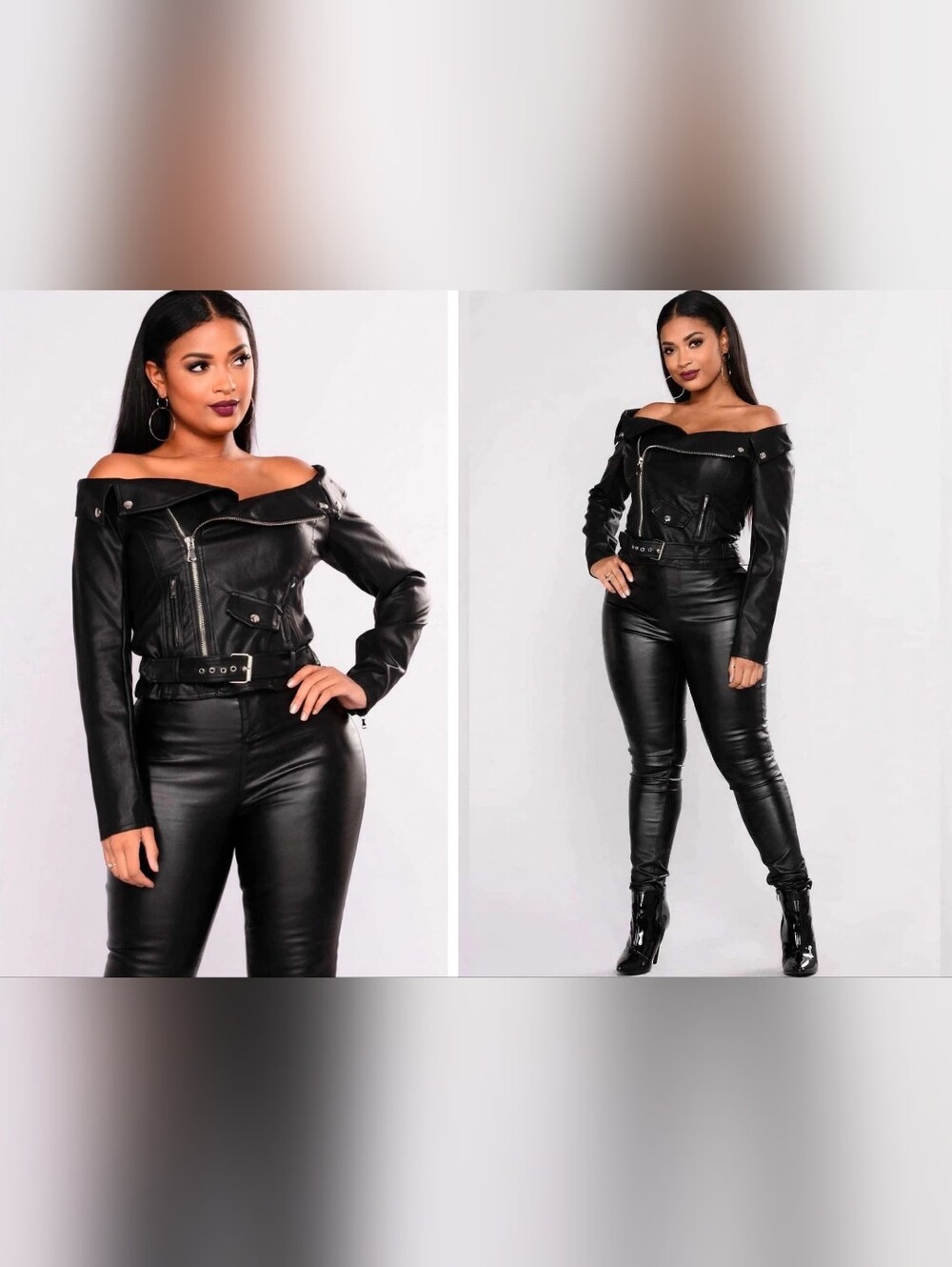 Ride With You Moto Jacket Top - 1X (BLK)